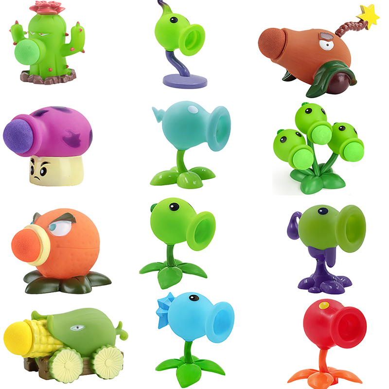 Kids Zombie Toys - 1 adet Bitkiler vs Zombiler Peashooter