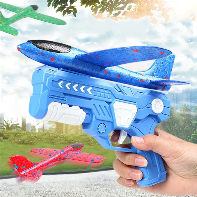 Catapult Launcher Toy - Parlayan köpük uçak 10M başlatıcısı mancınık