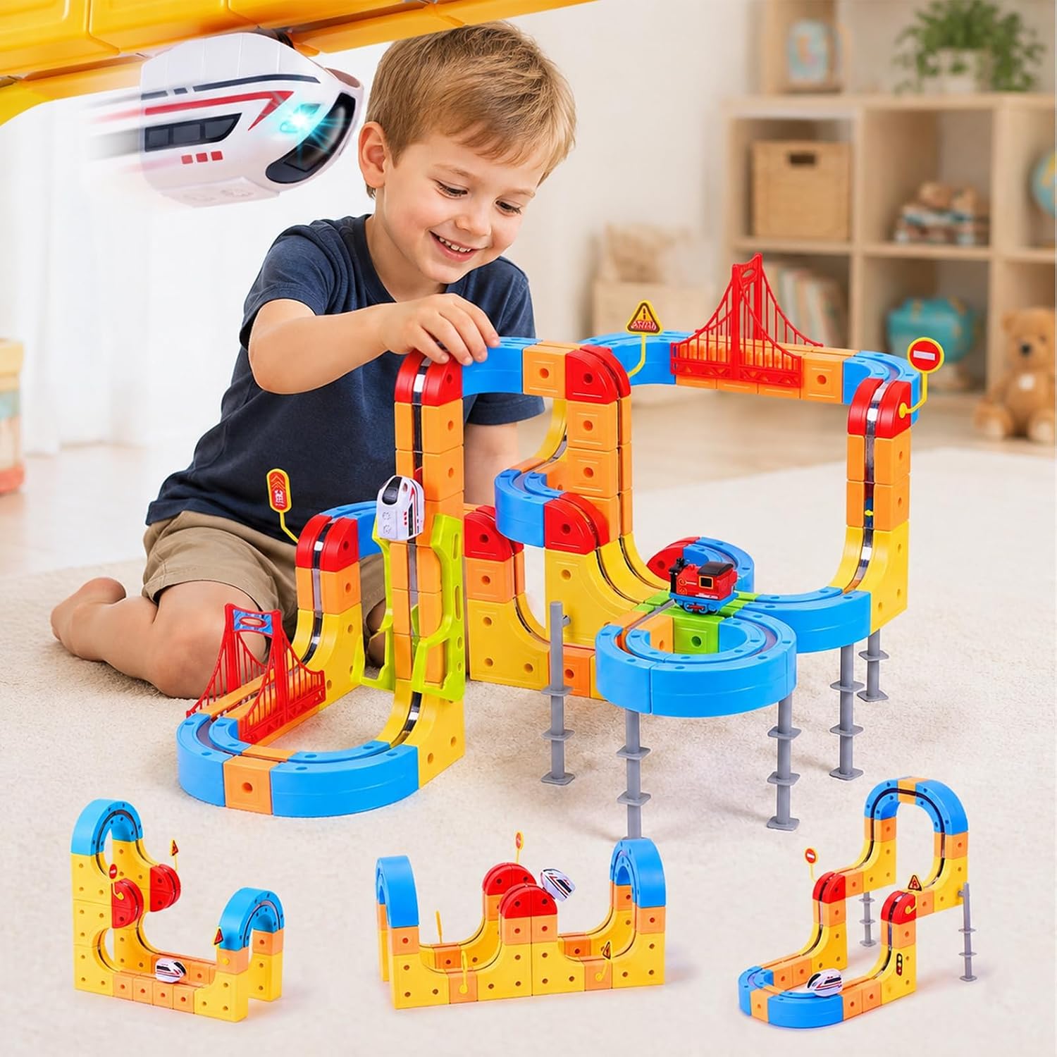 Kids Toys 3 Year Old - Çocuklar için Elektromanyetik Levitasyonlu Tren Seti