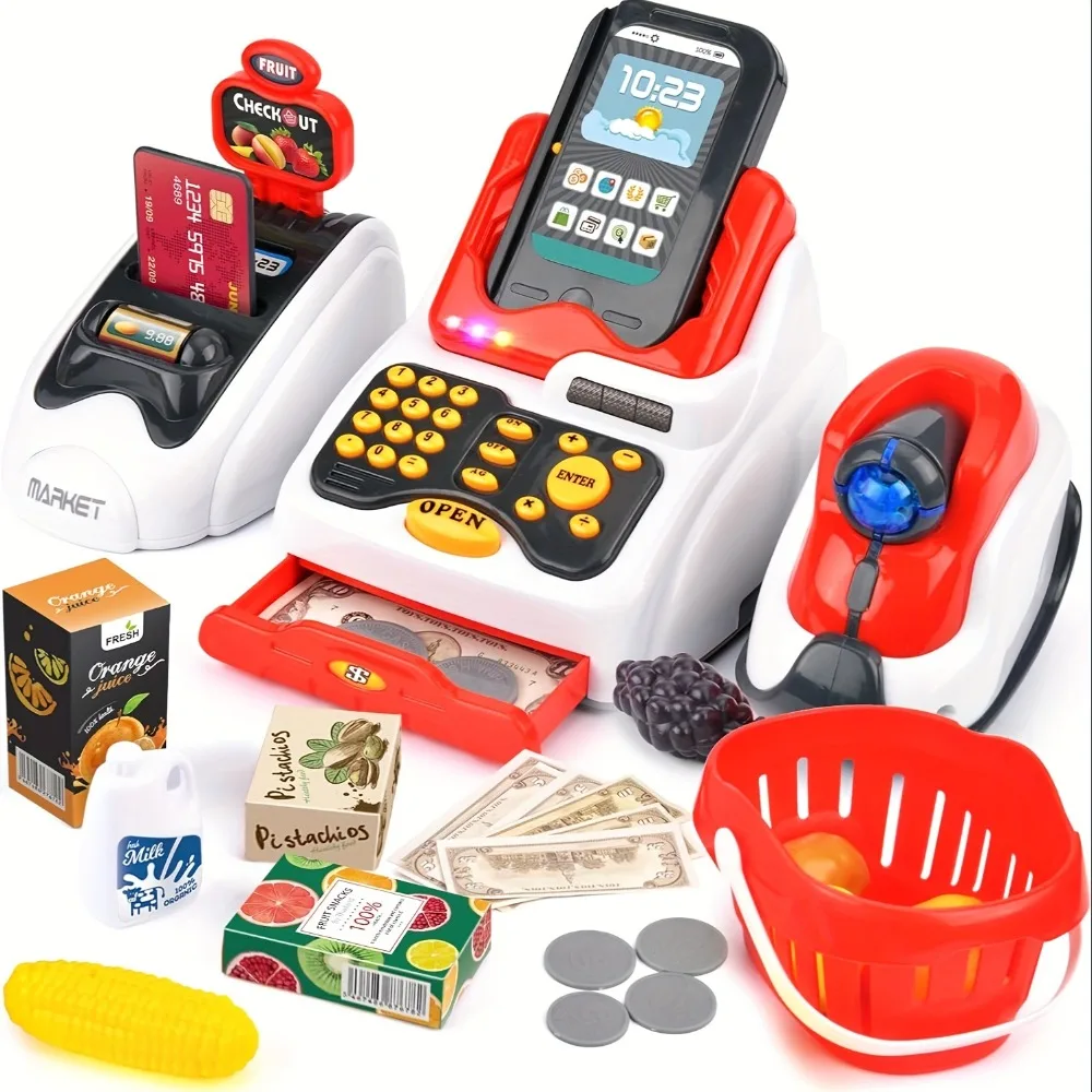 Toy Cash Register - 33 adet oyuncak yazarkasa çocuklar için